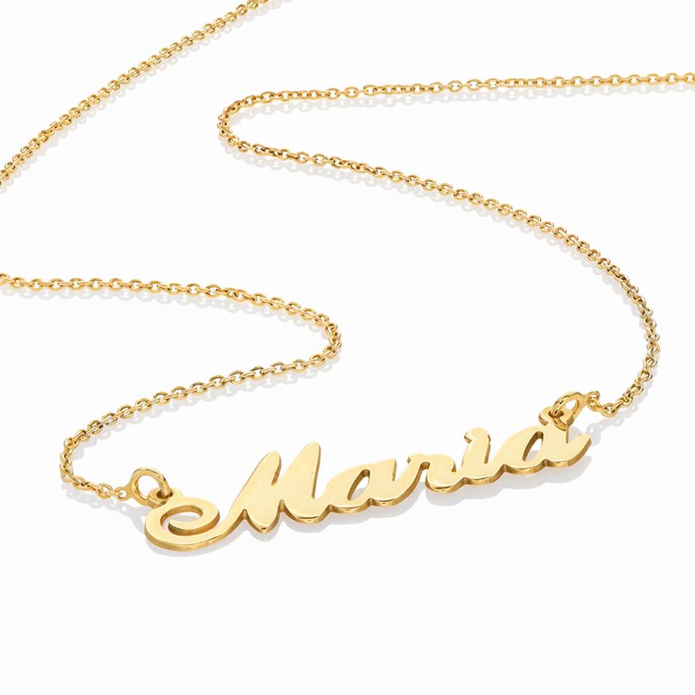 Collar con Nombre Hollywood Pequeño en Baño de Oro-3 foto de producto