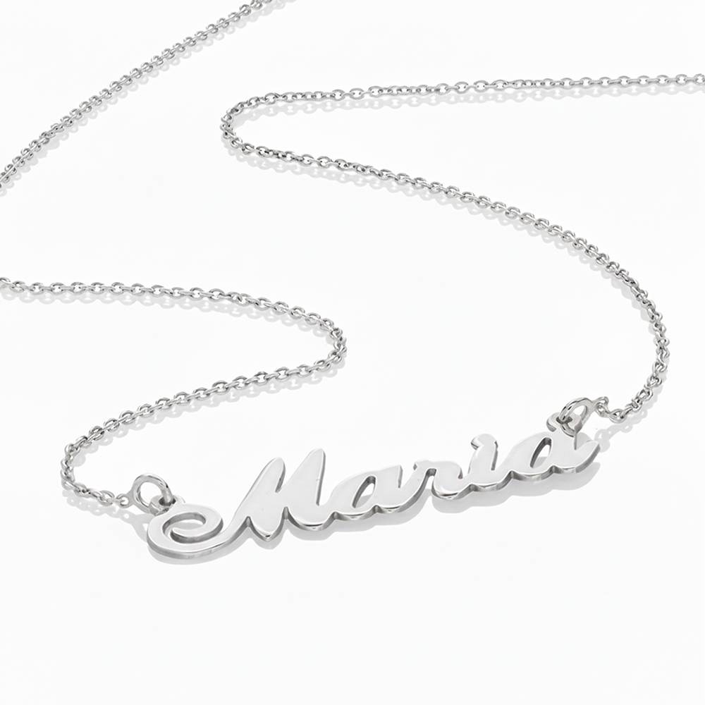 Collar con Nombre Hollywood Pequeño en Plata-3 Collar con Nombre Hollywood Pequeño en Plata-3 foto de producto