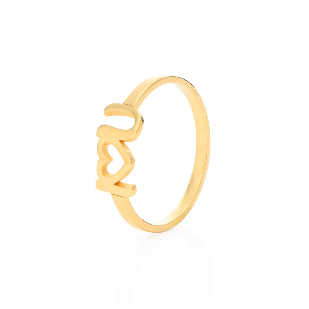 Anillo Inicial I Heart You en Vermeil de Oro-1 foto de producto