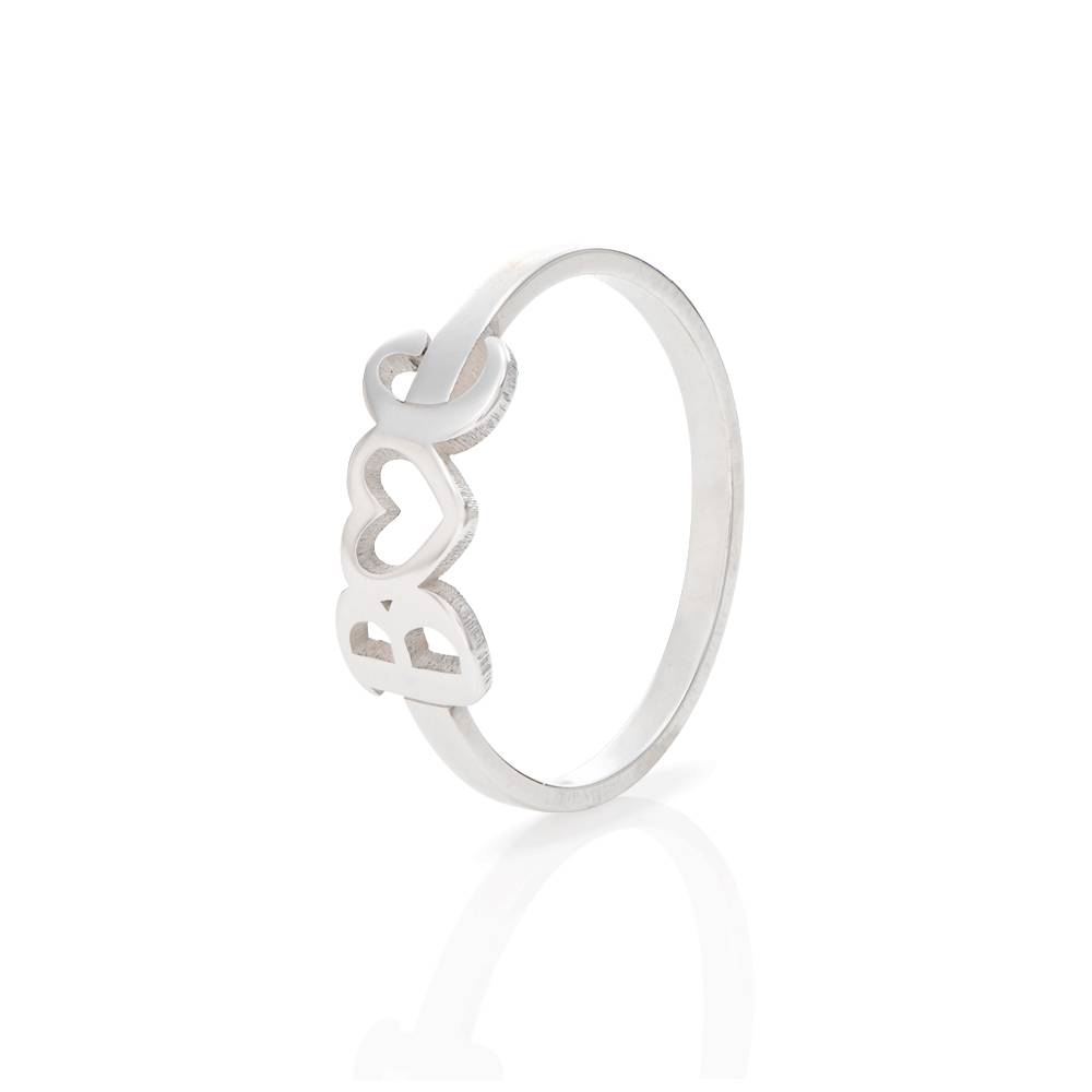 Anillo Inicial I Heart You en Plata Esterlina-1 foto de producto