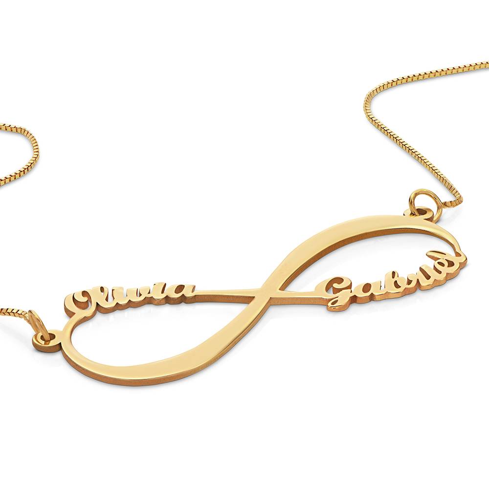Collar Infinito con Nombre en Oro Sólido 14K-4 foto de producto