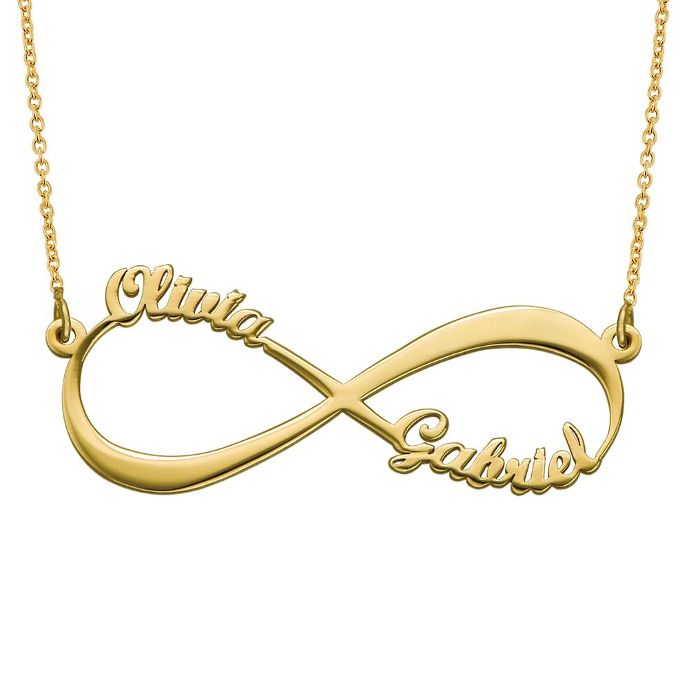 Collar Infinito con Nombre en Oro Sólido 14K-5 foto de producto