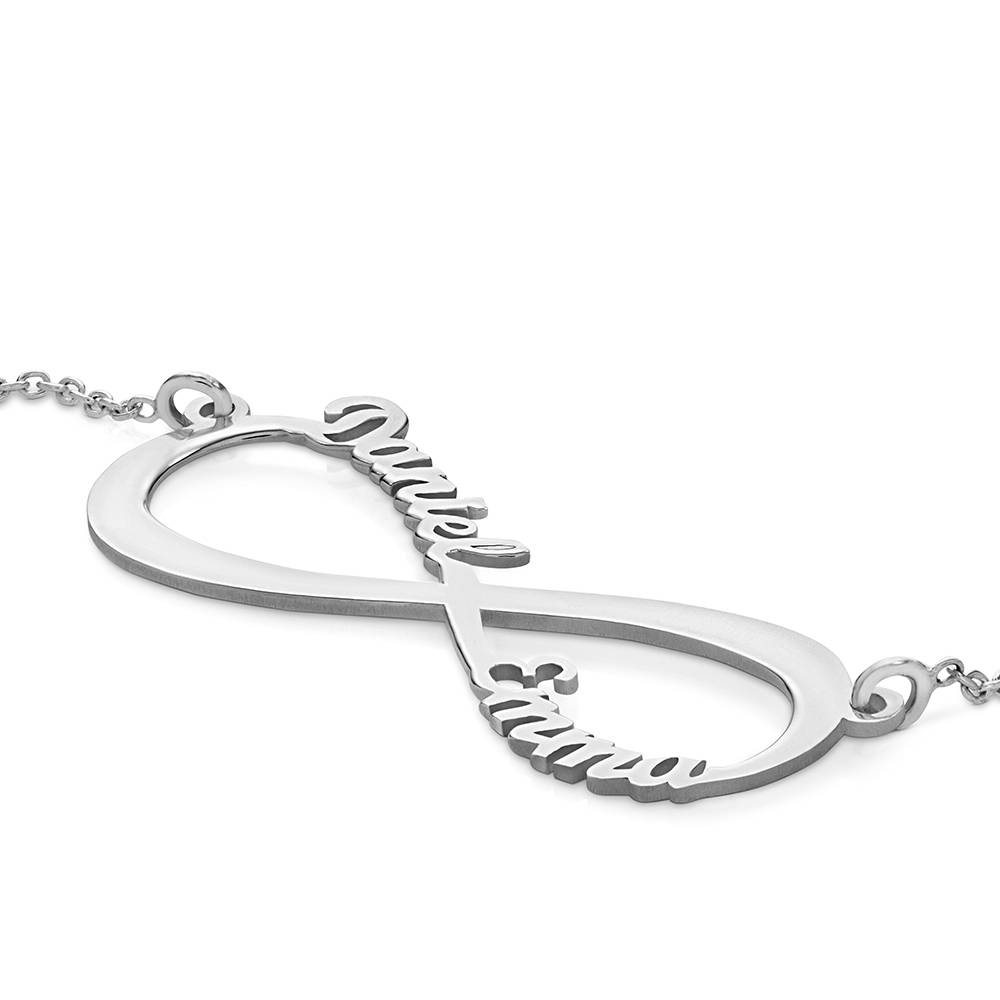 Collar Infinito con Nombre en Plata Esterlina-5 foto de producto