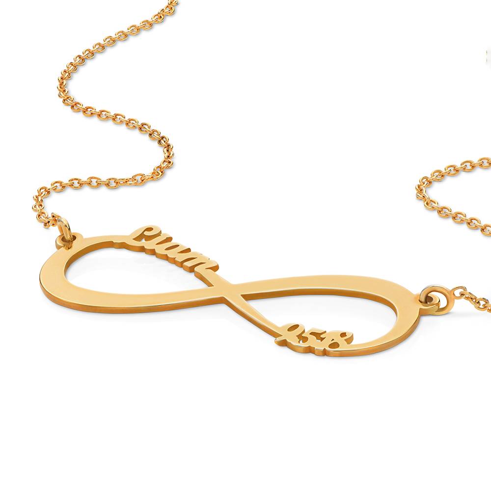 Collar Infinito con Nombre en Baño de Oro-3 foto de producto