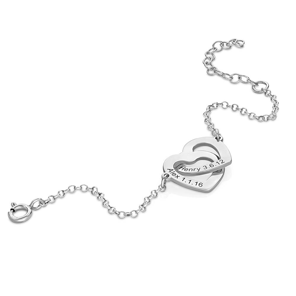 Pulsera Corazones Entrelazados Estilo Claire en Plata-4 foto de producto