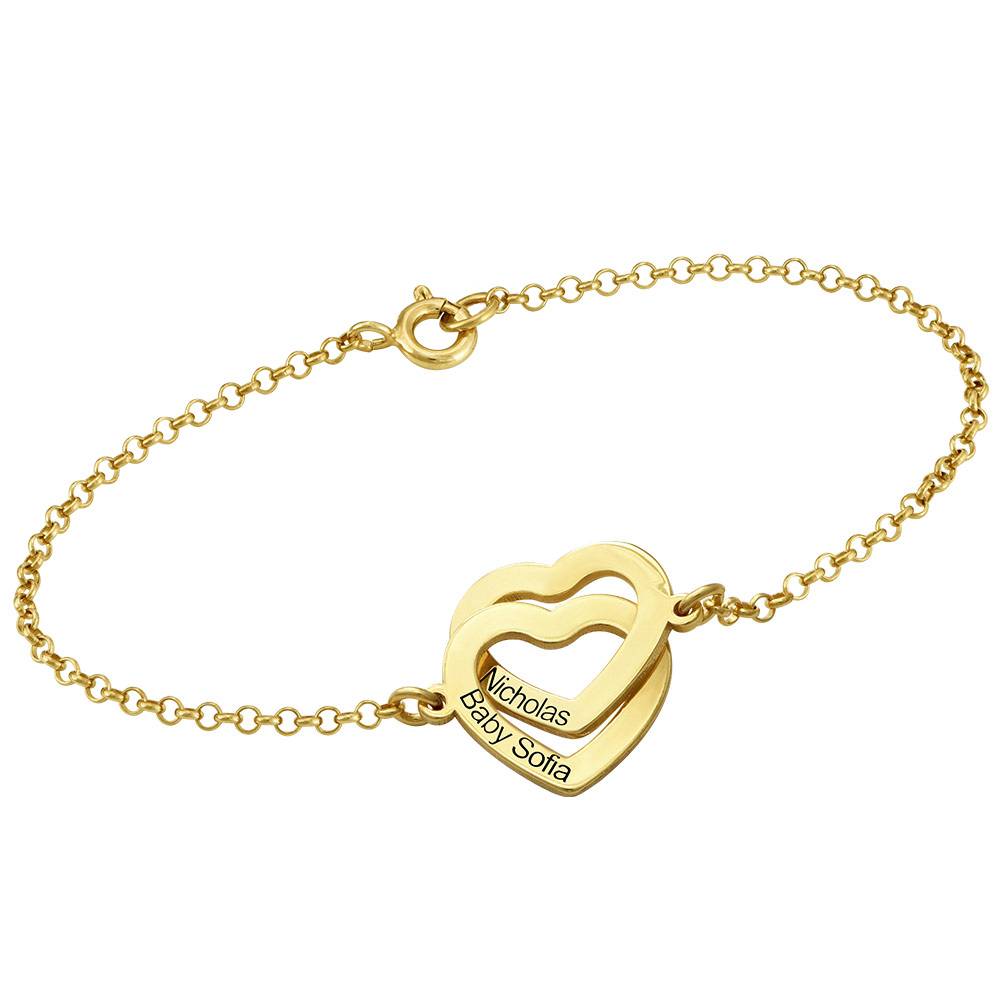 Pulsera Corazones Entrelazados Estilo Claire en Baño de Oro-3 foto de producto