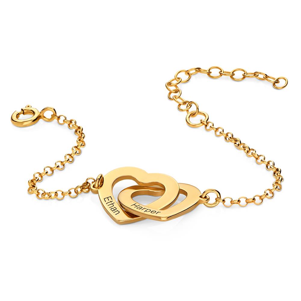 Pulsera Corazones Entrelazados Estilo Claire en Baño de Oro-4 foto de producto