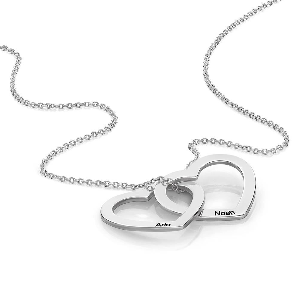 Collar Corazones Entrelazados Estilo Claire en Plata Esterlina-5 foto de producto