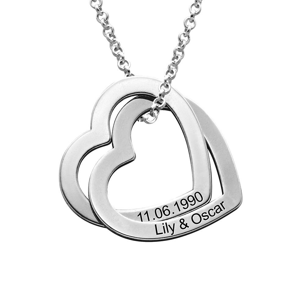 Collar Corazones Entrelazados Estilo Claire en Plata Esterlina-4 foto de producto