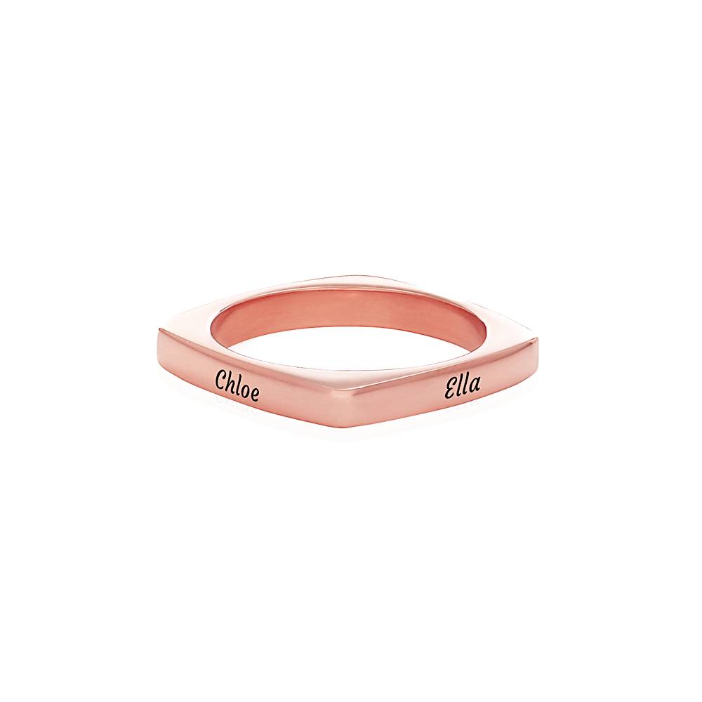 Anillo Iris Cuadrado Personalizado en Chapa de Oro Rosa-4 Anillo Iris Cuadrado Personalizado en Chapa de Oro Rosa-4 foto de producto