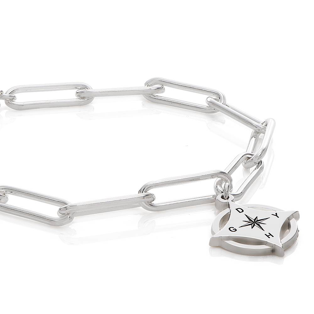 Pulsera de Brújula con Inicial Kaia  en Plata Esterlina-4 foto de producto