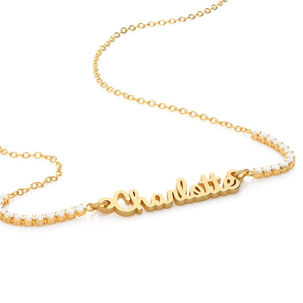Collar con Nombre Kate de Tenis en Chapa de Oro-2 foto de producto