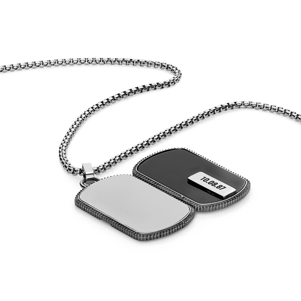 Portafotos Legacy Bond para hombre en acero inoxidable negro-3 foto de producto