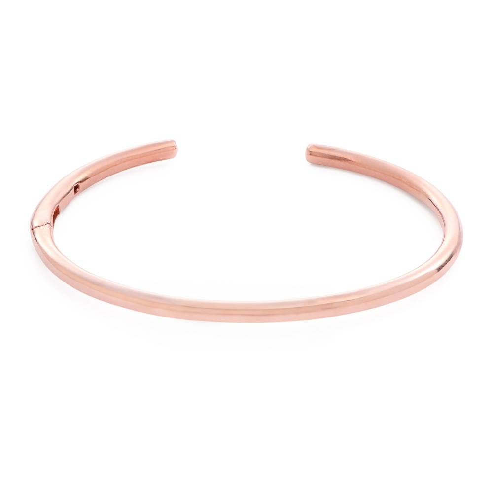 Pulsera Abierto Linda no personalizado en Chapa de Oro Rosa-1 foto de producto