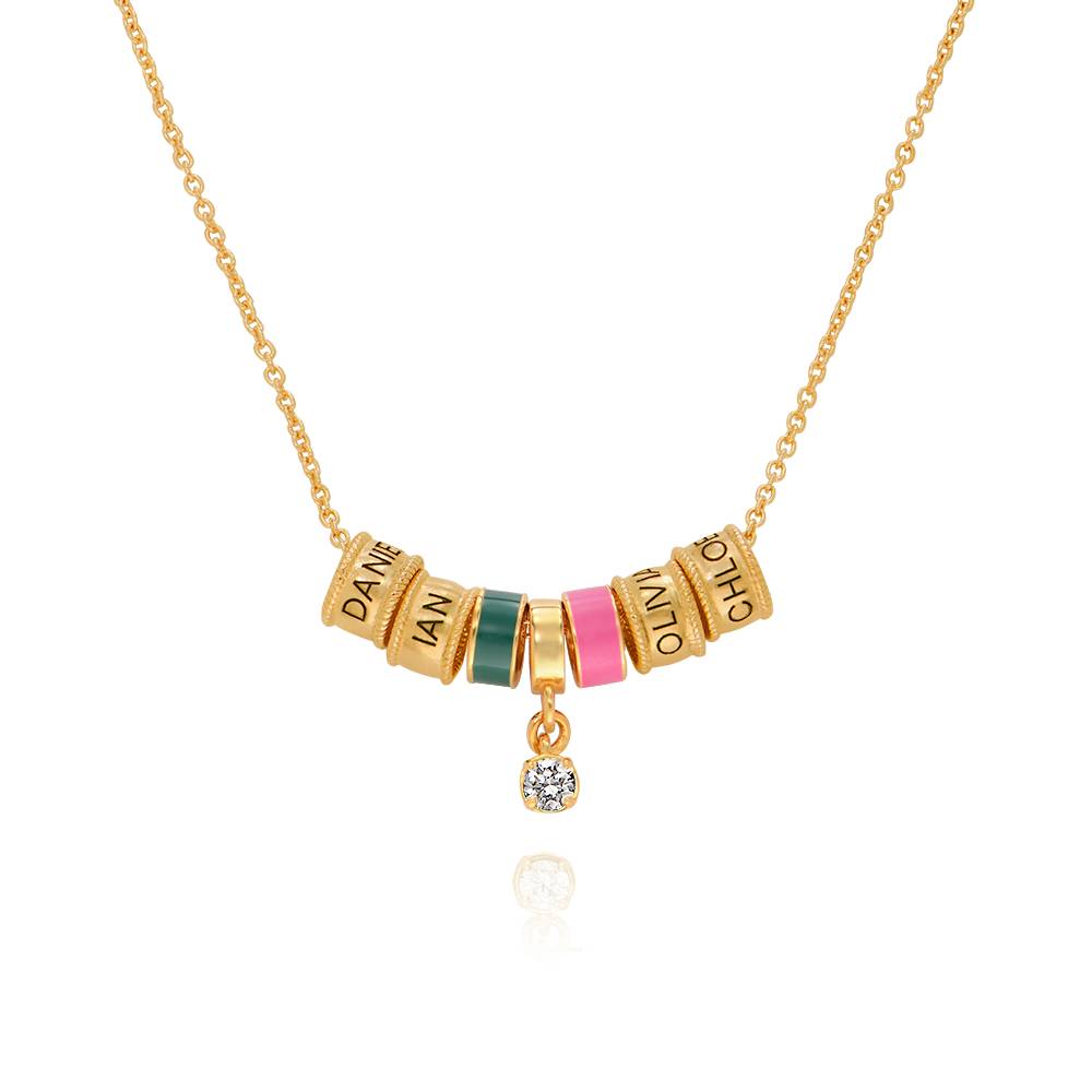 Collar con Encanto Linda con Diamante en Vermeil de Oro-4 foto de producto