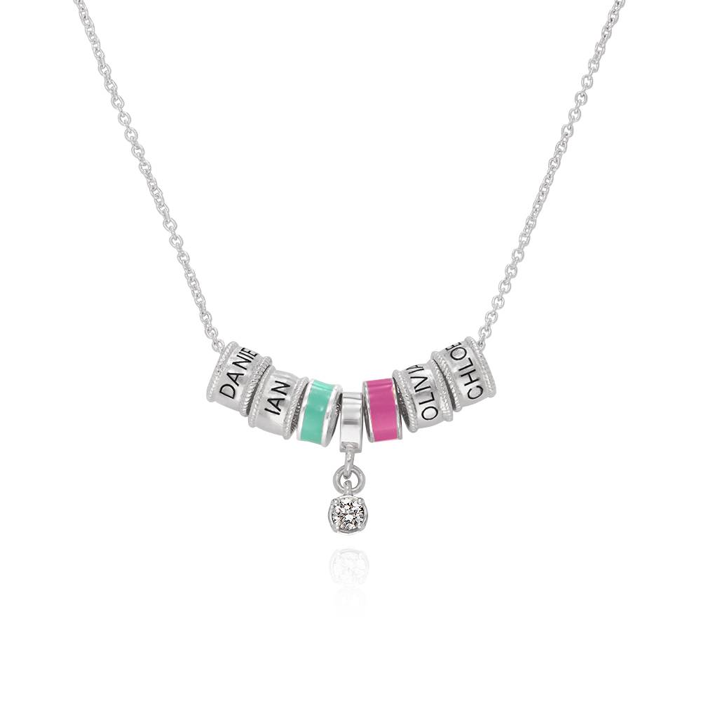 Collar con Encanto Linda con Diamante en Plata Esterlina-5 foto de producto