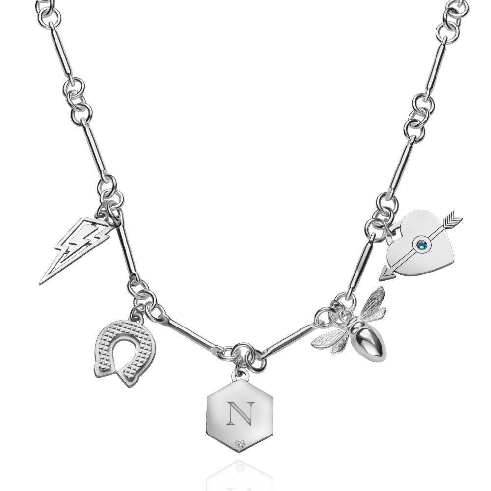Collar Amuletos de la Fortuna en Plata-1 foto de producto