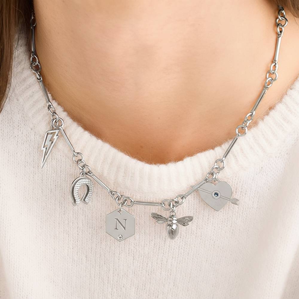 Collar Amuletos de la Fortuna en Plata-2 foto de producto