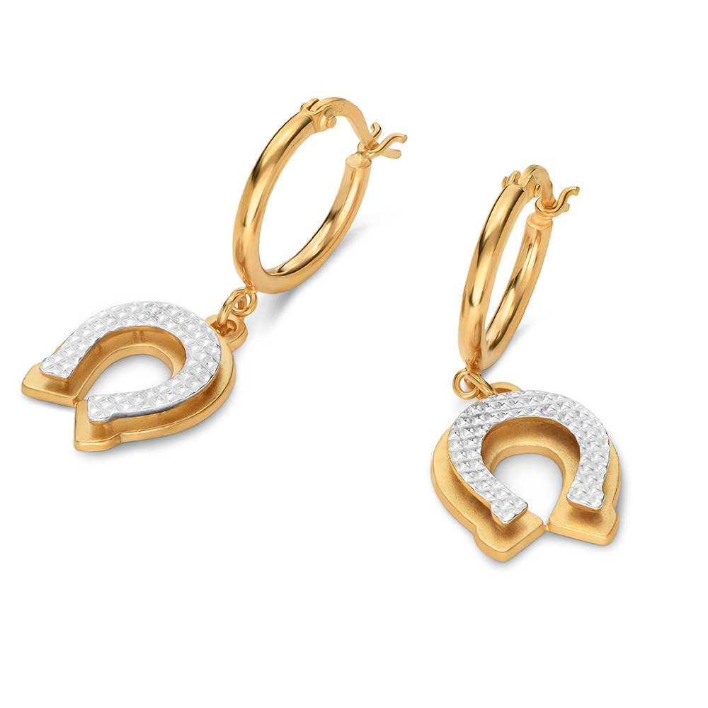 Pendientes de Aro Toque de Suerte en Oro Vermeil-1 foto de producto