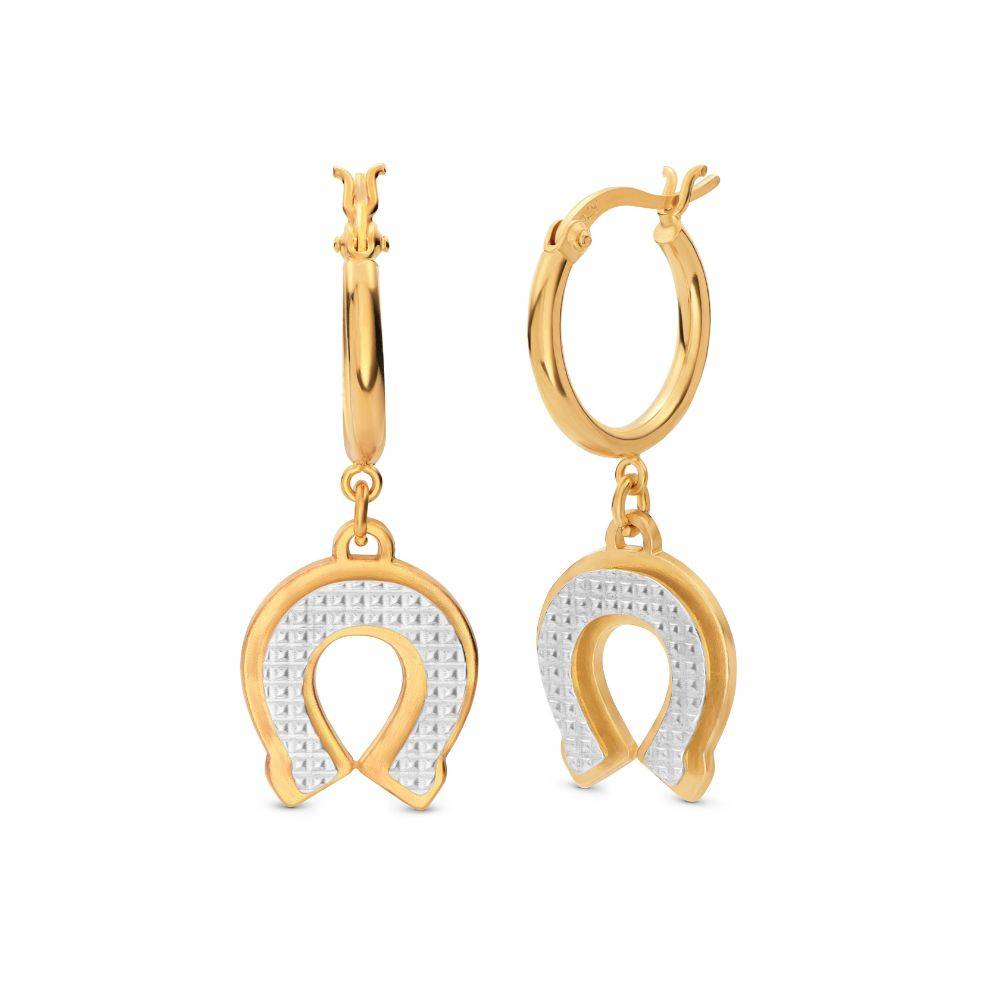 Pendientes de Aro Toque de Suerte en Oro Vermeil-3 foto de producto