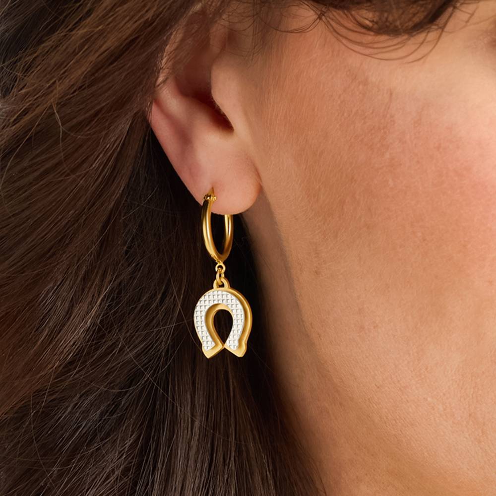 Pendientes de Aro Toque de Suerte en Oro Vermeil-5 foto de producto