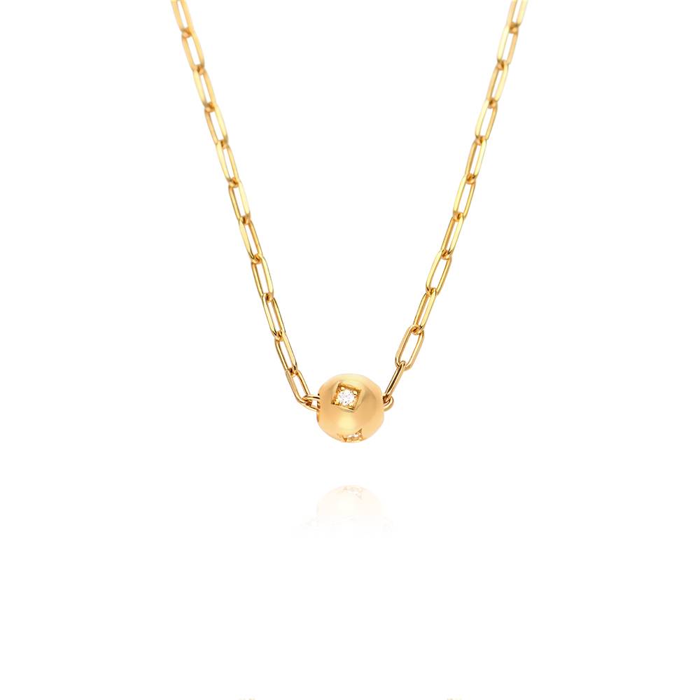 Collar Maya con Cuentas de Diamantes de 0.08ct en Vermeil de Oro-3 Collar Maya con Cuentas de Diamantes de 0.08ct en Vermeil de Oro-3 foto de producto