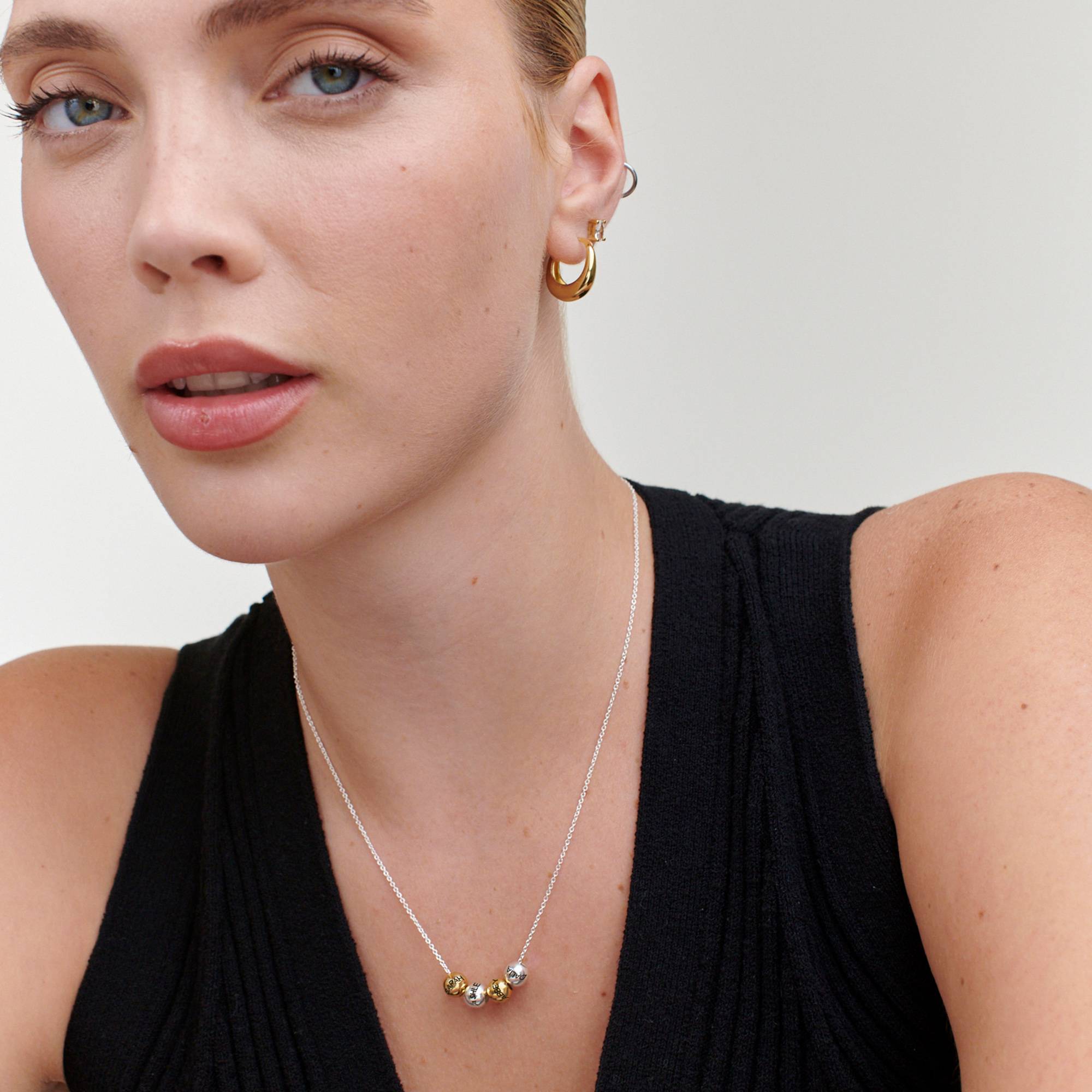 Collar Balance Mixto con Cadena en Plata-3 Collar Balance Mixto con Cadena en Plata-3 foto de producto