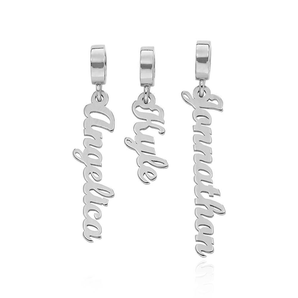Colgante Moderno con Nombre Vertical en Plata Esterlina-1 foto de producto
