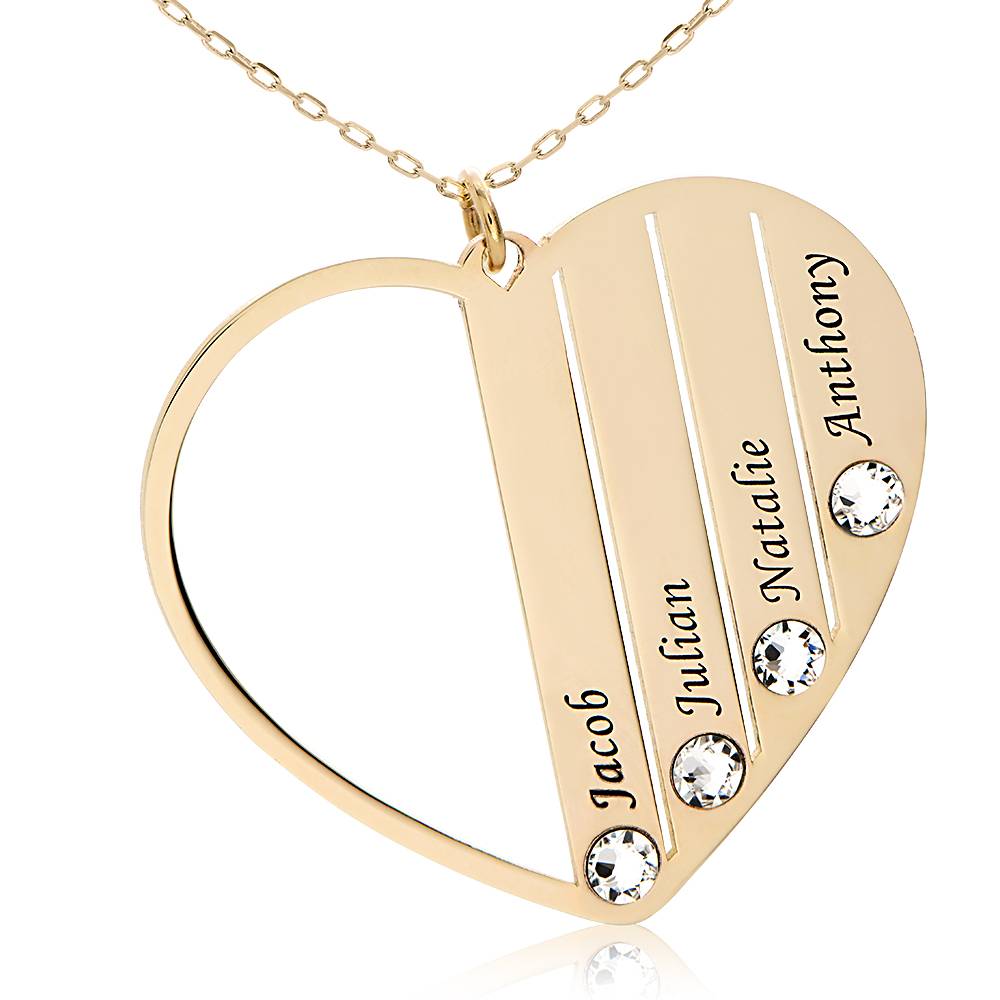 Collar para Mamá con Piedras de Nacimiento en Oro Sólido 10K-5 foto de producto