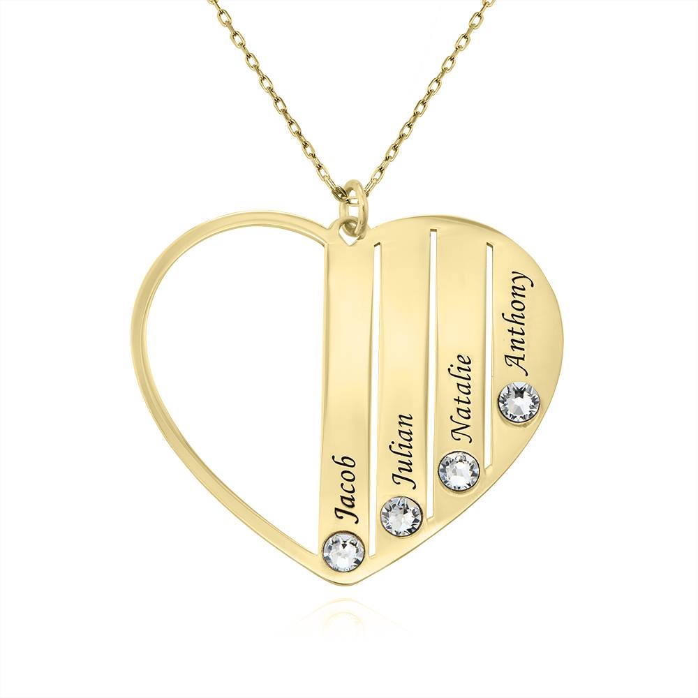 Collar para Mamá con Piedras de Nacimiento en Oro Sólido 10K-4 foto de producto