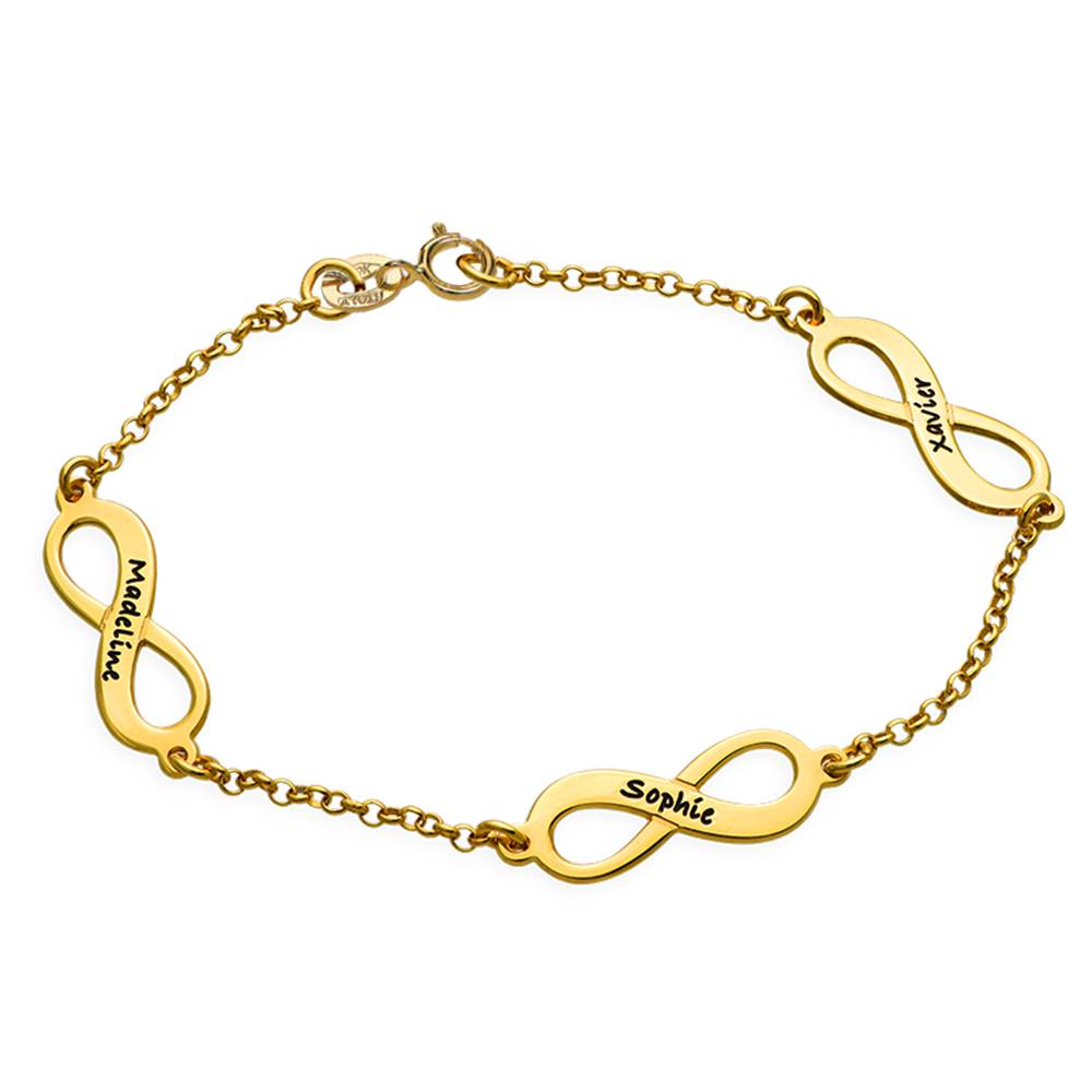 Pulsera Infinitos Múltiples en Baño de Oro-3 foto de producto