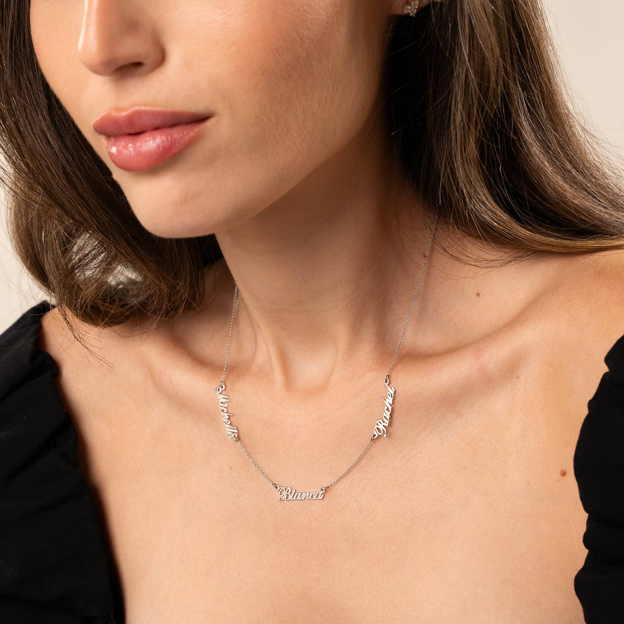 Collar con Nombres Múltiples Heritage en Oro Blanco 10K-2 foto de producto
