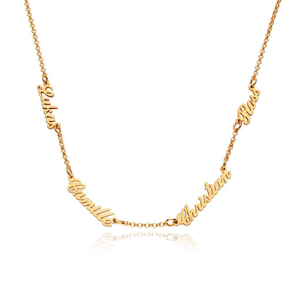 Collar con Nombres Múltiples Heritage en Vermeil de Oro-1 foto de producto