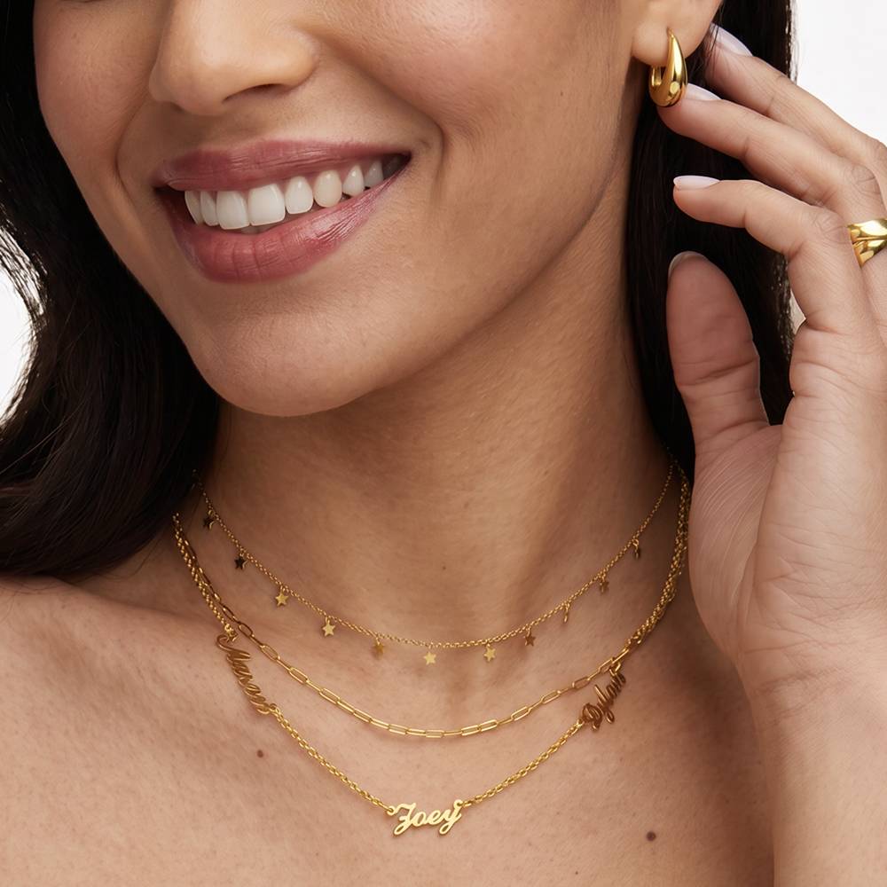 Collar con Nombres Múltiples Heritage en Vermeil de Oro-3 foto de producto