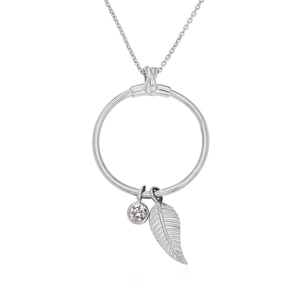 Collar Linda Colgante Círcular - No Personalizado - en Plata Esterlina-1 foto de producto