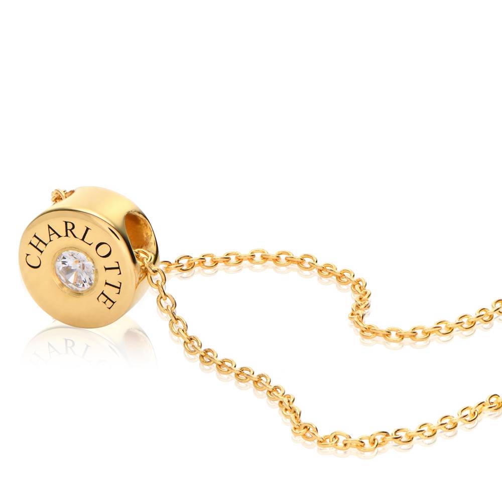 Collar Nova Personalizado con Grabado y Piedra de Nacimiento en Baño de Oro-1 Collar Nova Personalizado con Grabado y Piedra de Nacimiento en Baño de Oro-1 foto de producto
