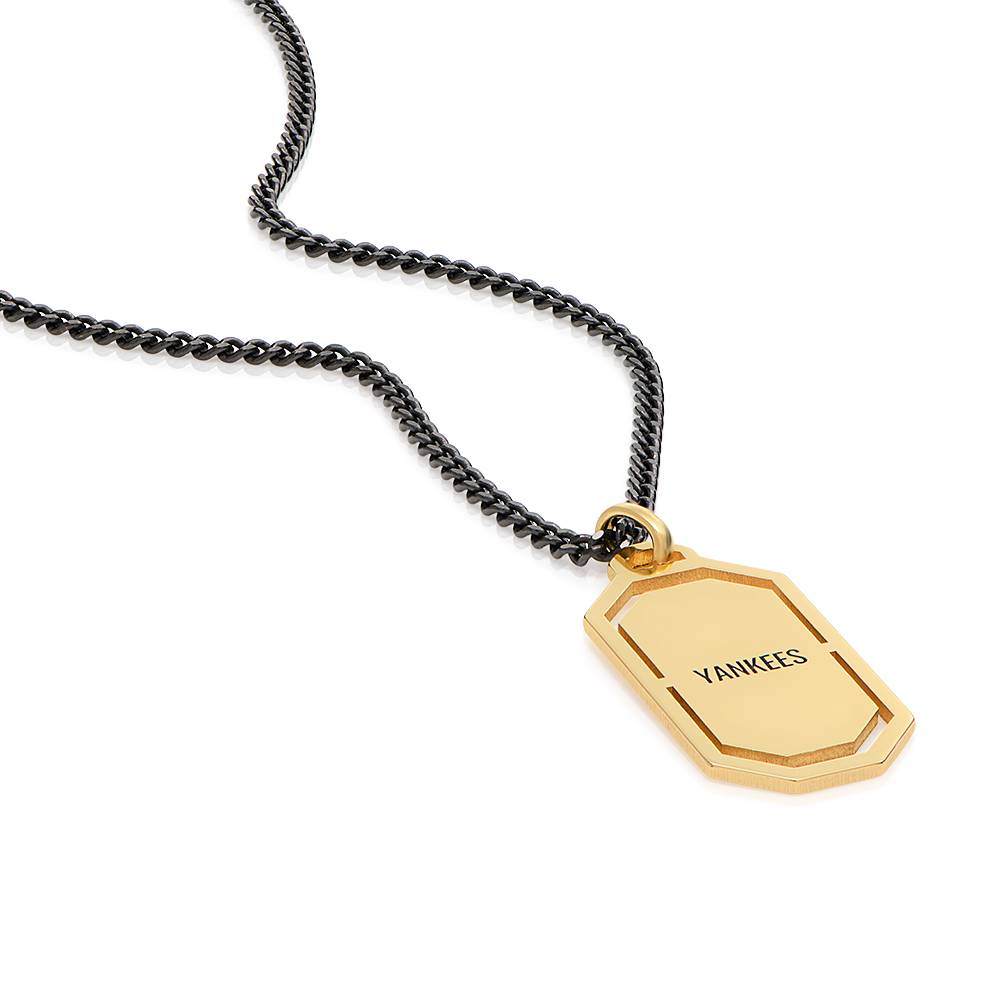 Collar de Etiqueta Militar Moderna Oliver en Chapa de Oro-5 foto de producto