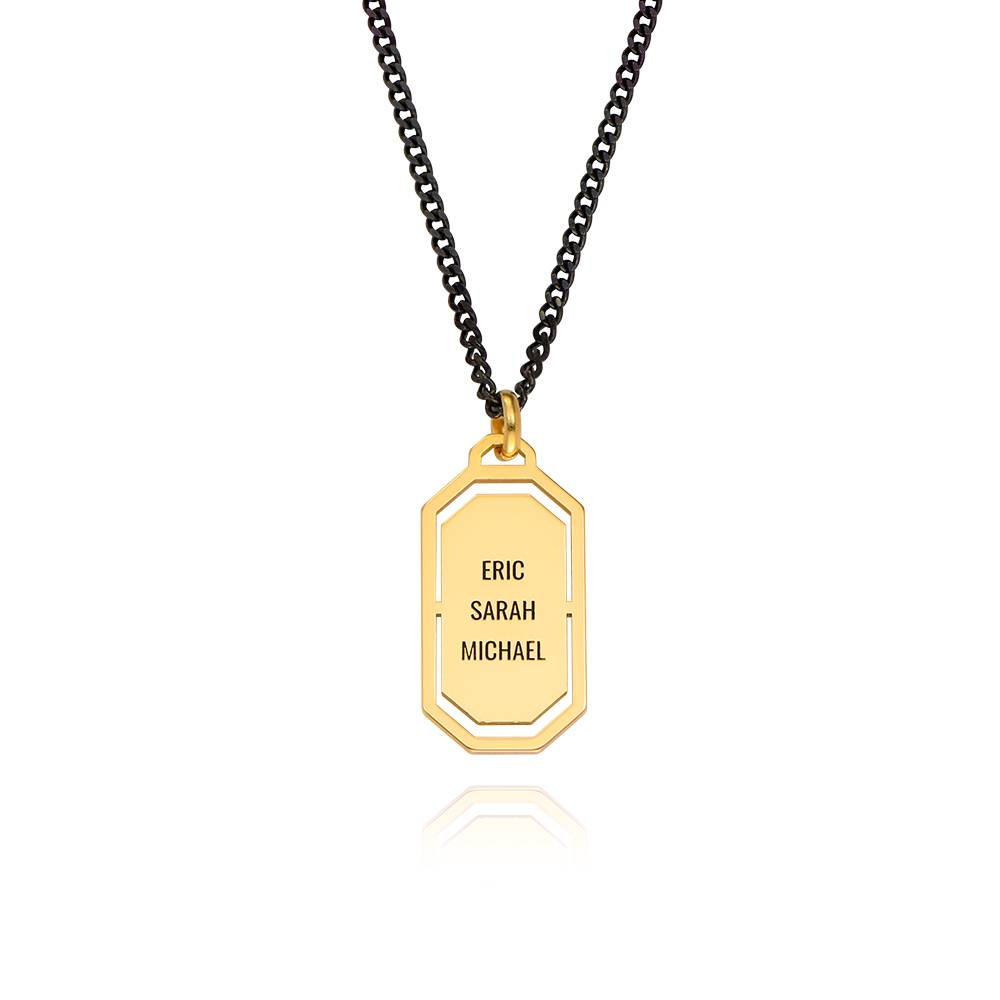 Collar de Etiqueta Militar Moderna Oliver en Vermeil de Oro-3 foto de producto