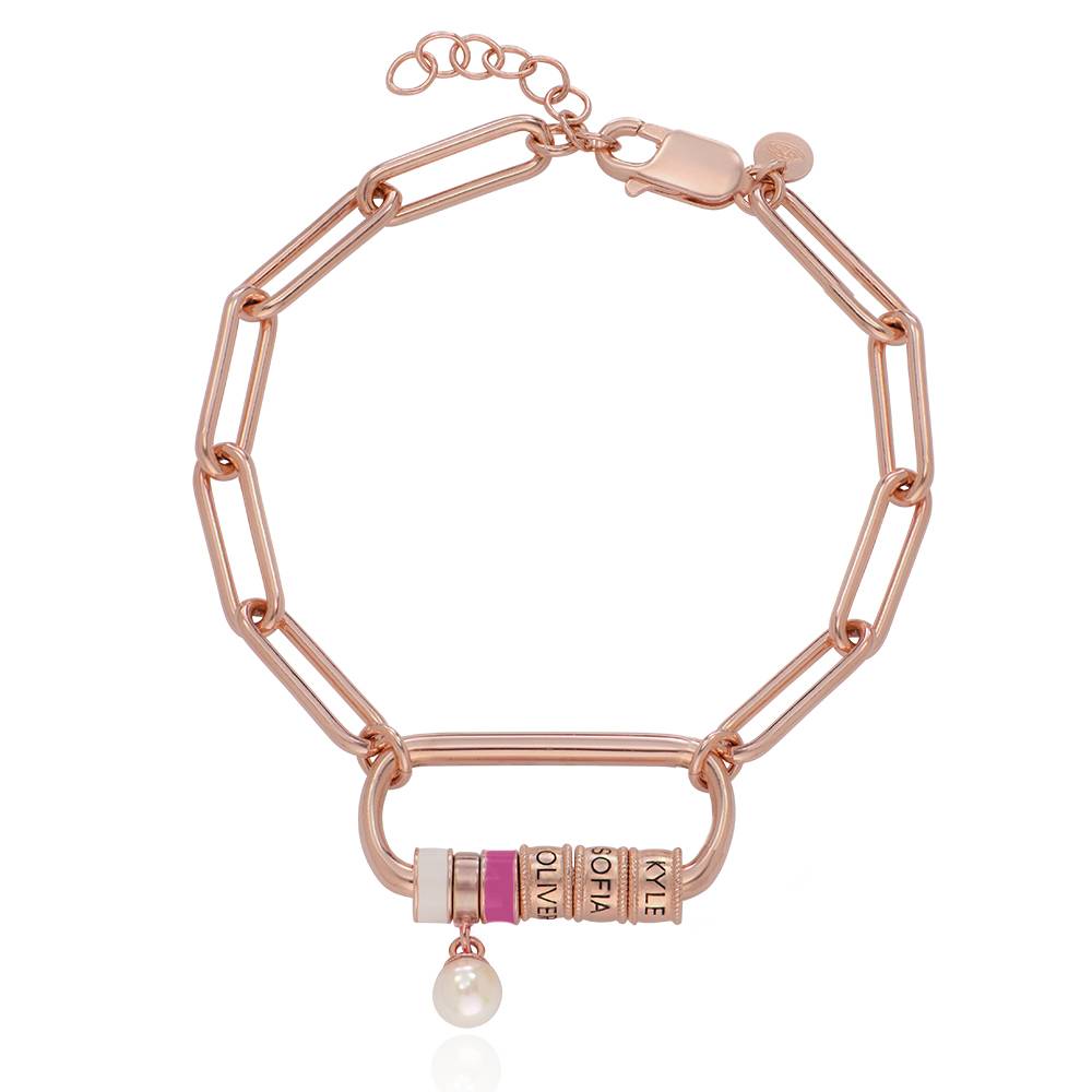 Dije de Perla en Chapa de Oro Rosa-1 foto de producto