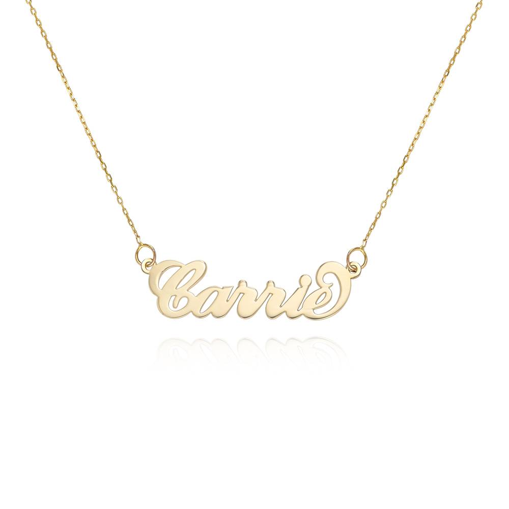 Collar con Nombre Carrie en Oro Sólido 14K-4 foto de producto