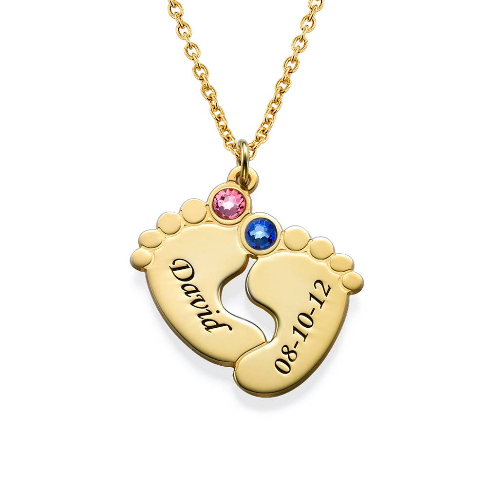 Collar Piecitos de Bebé en Vermeil de Oro-3 foto de producto