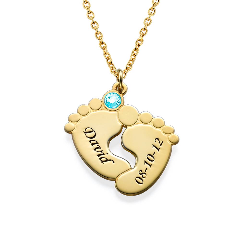 Collar Piecitos de Bebé en Vermeil de Oro-2 foto de producto