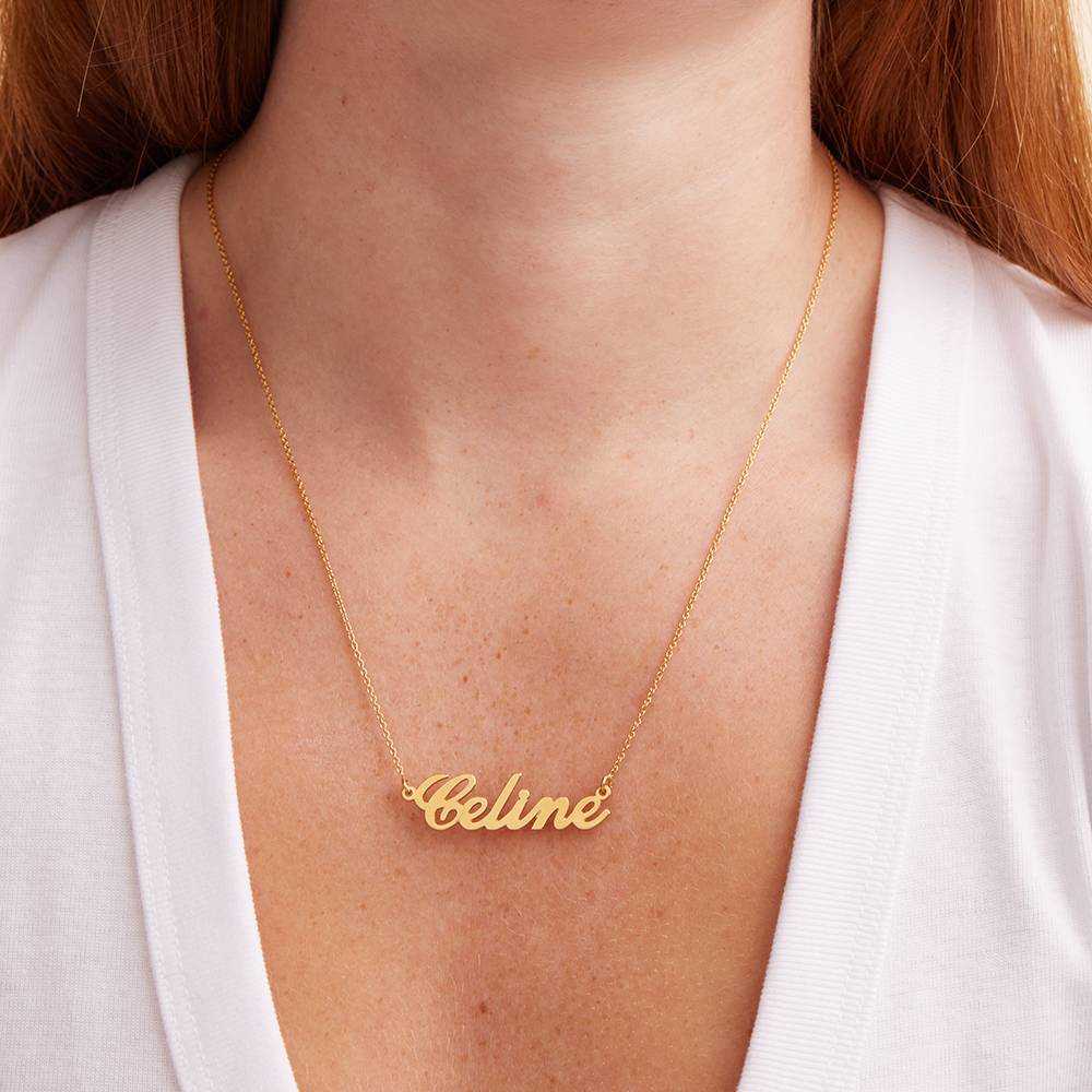 Collar con Nombre Cocktail Clásico en Vermeil de Oro-5 foto de producto