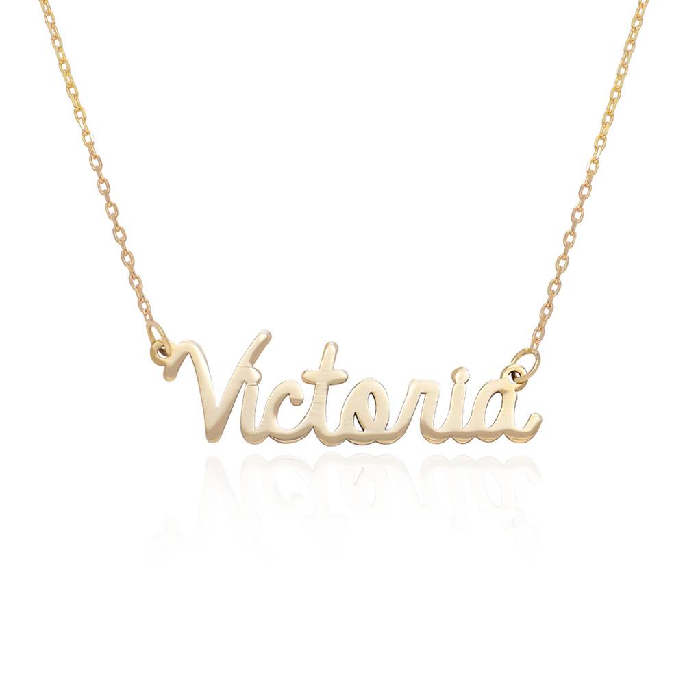 Collar con Nombre Cursivo en Oro Sólido 14K-1 foto de producto