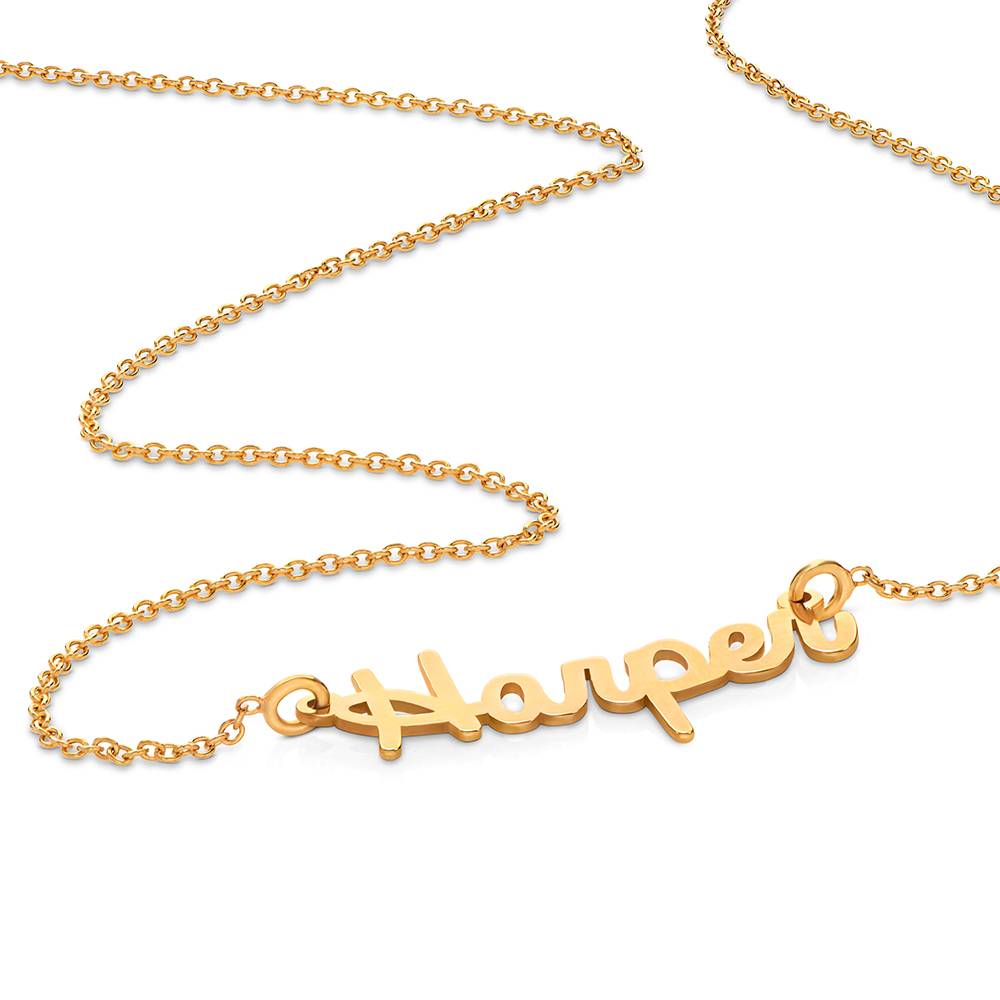 Collar con Nombre Cursivo en Vermeil de Oro-5 foto de producto