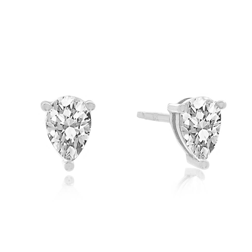 Raquel Pendientes Triangulares en Plata Esterlina-4 foto de producto