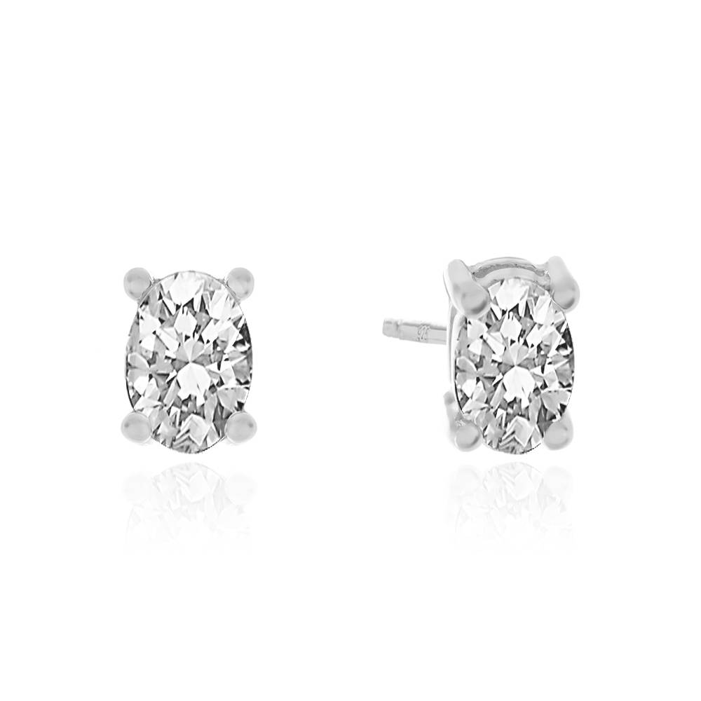 Remi Pendientes Ovalados en Plata Esterlina-3 foto de producto