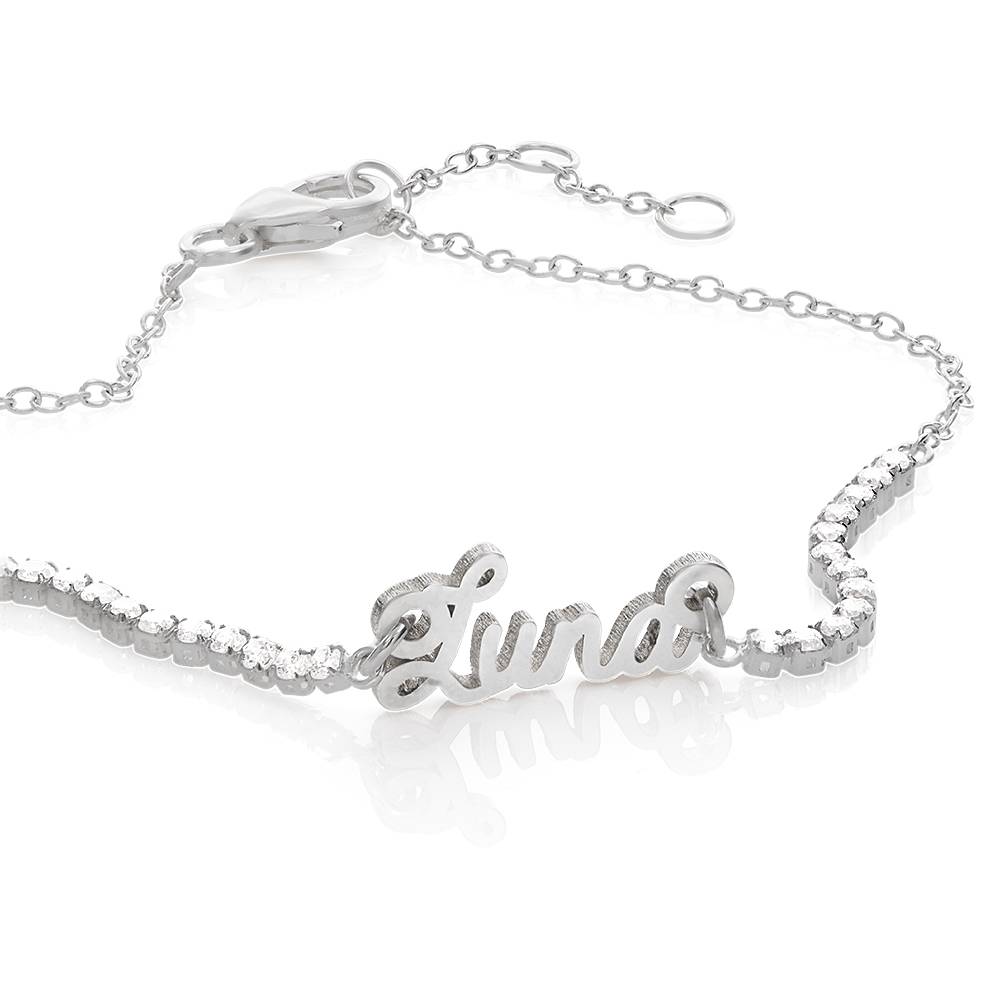 Pulsera con Nombre Kate de Tenis en Plata Esterlina-4 Pulsera con Nombre Kate de Tenis en Plata Esterlina-4 foto de producto