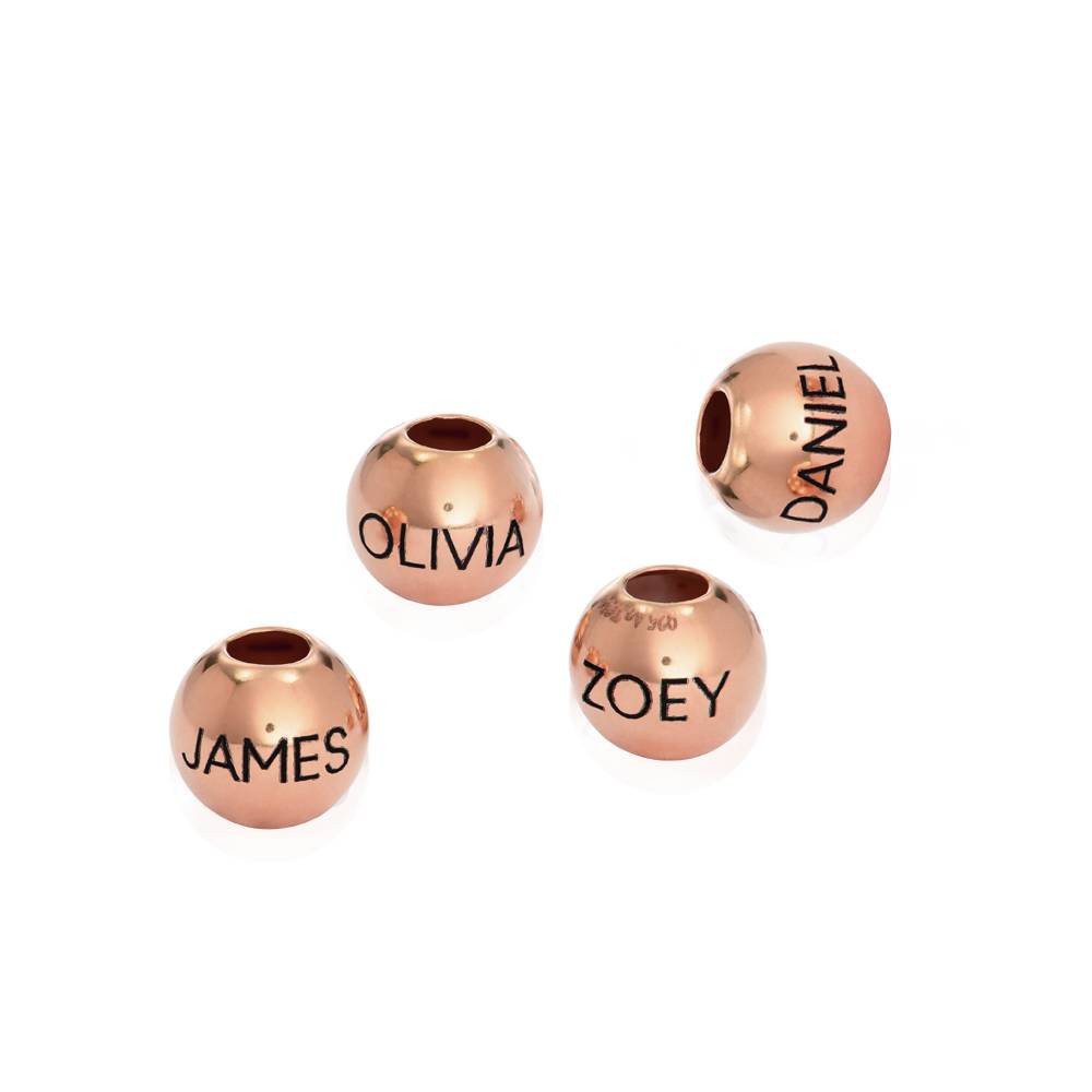 Cuenta Grabable Redonda para Collar Balance en Chapado de Oro Rosa-1 foto de producto