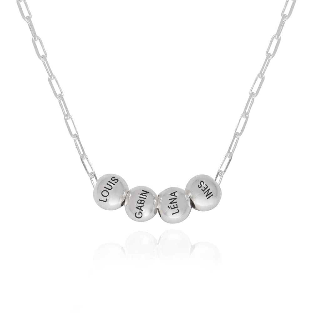 Cuenta Grabable Redonda para Collar Balance en Plata-2 foto de producto